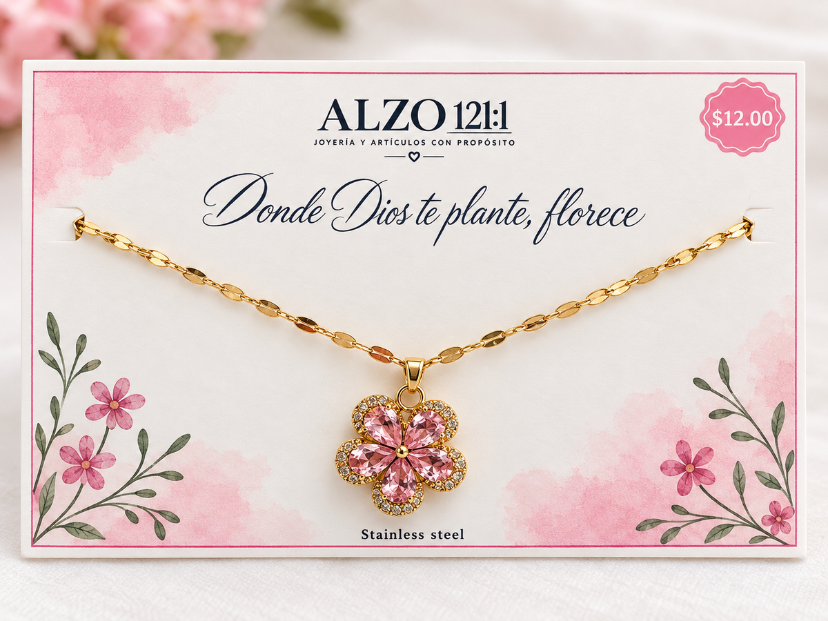 Collar Donde Dios Te Plante Florece
